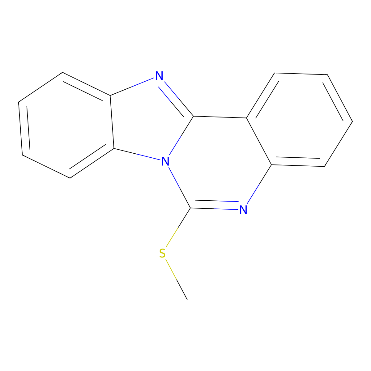 6-(Methylthio)benzimidazo[1,2-c]quinazoline molecular structure, CAS 76196-83-3