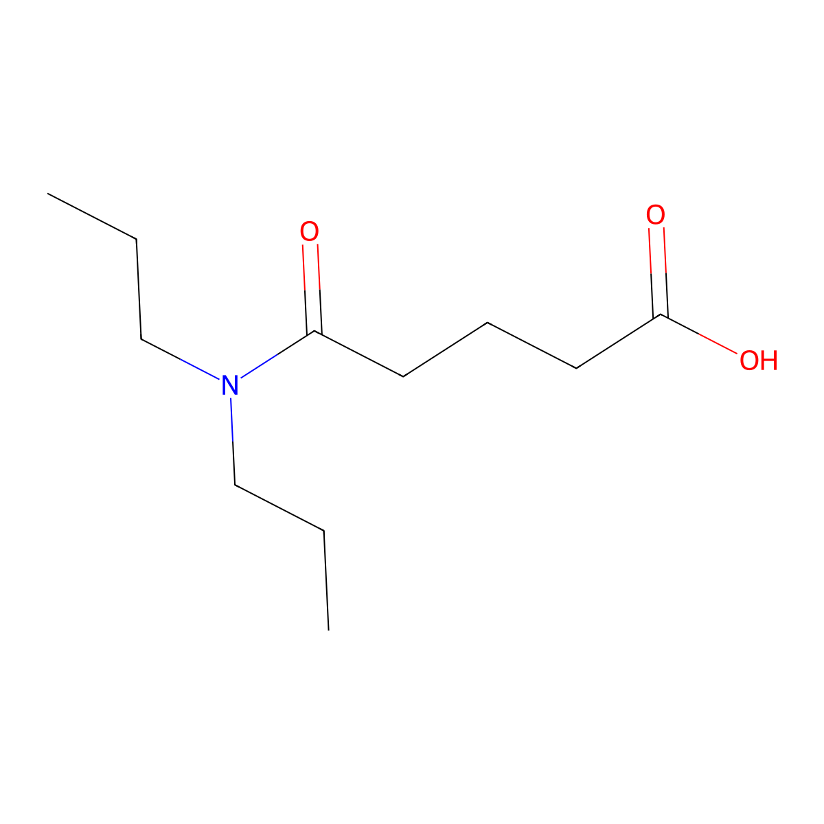 4-(Dipropylcarbamoyl)butanoic acid molecular structure, CAS 76197-47-2