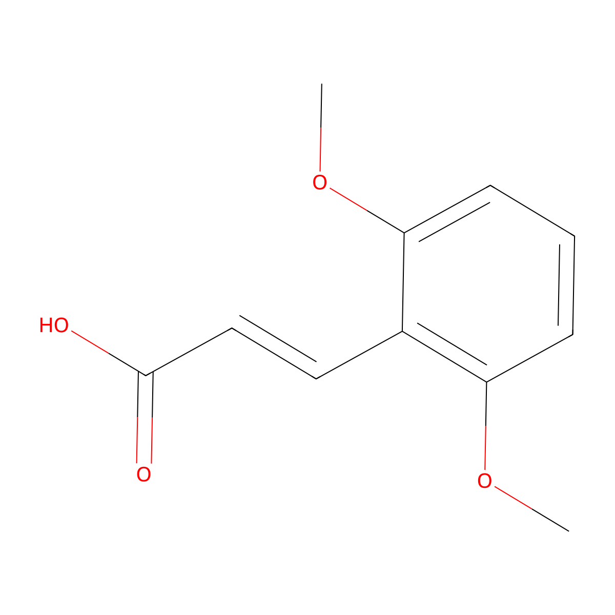 3-(2,6-dimethoxyphenyl)prop-2-enoic Acid molecular structure, CAS 76197-69-8