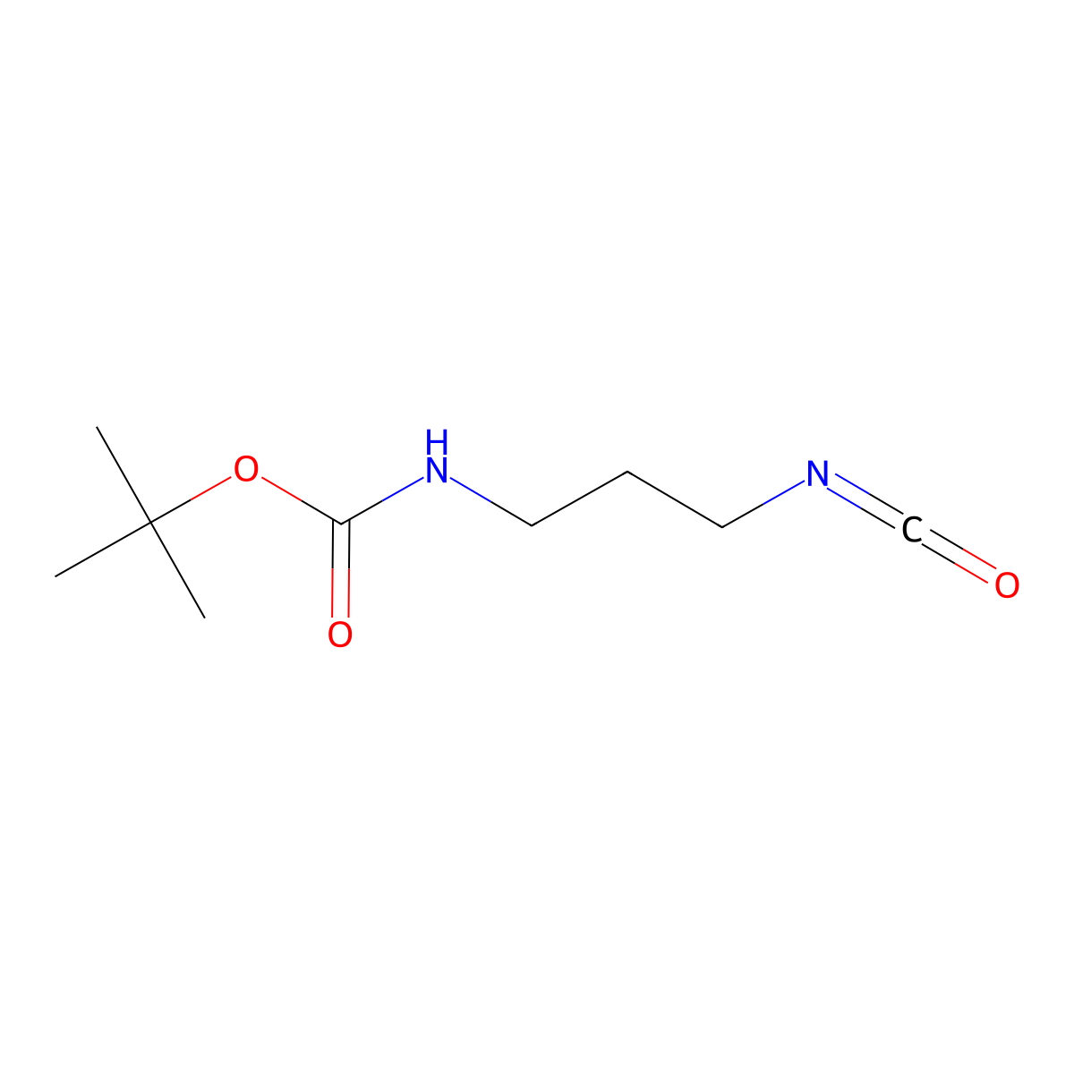 tert-butyl N-(3-isocyanatopropyl)carbamate molecular structure, CAS 76197-73-4