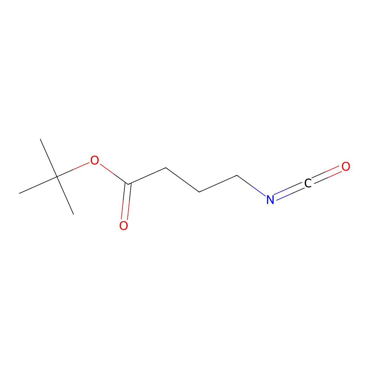 Tert-butyl 4-isocyanatobutanoate molecular structure, CAS 76197-90-5