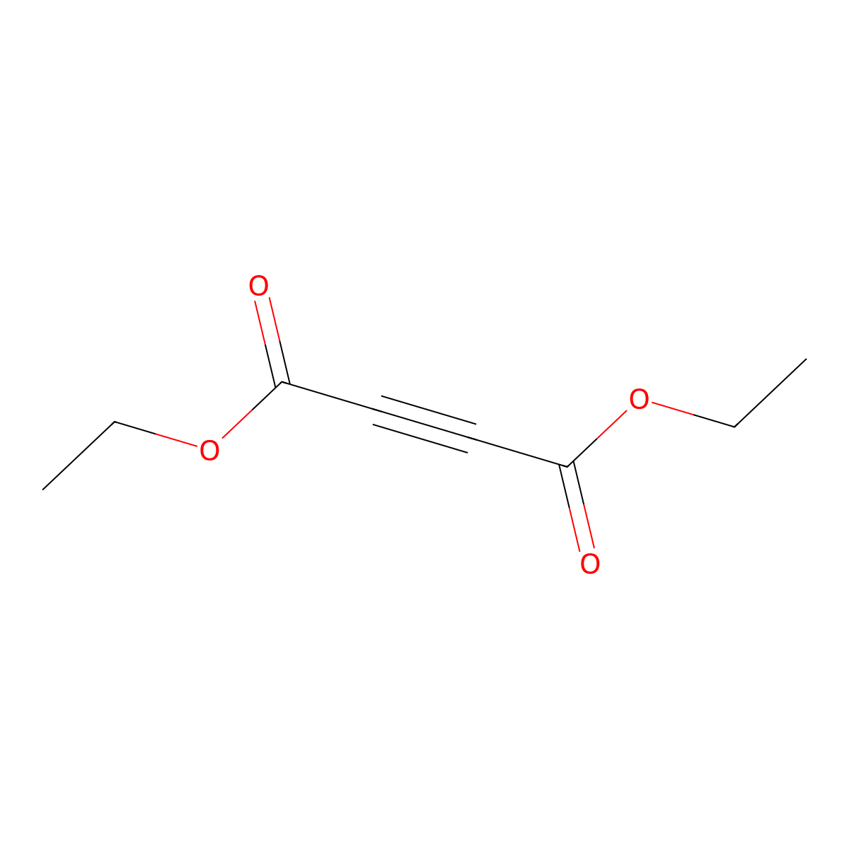 Diethyl acetylenedicarboxylate molecular structure, CAS 762-21-0