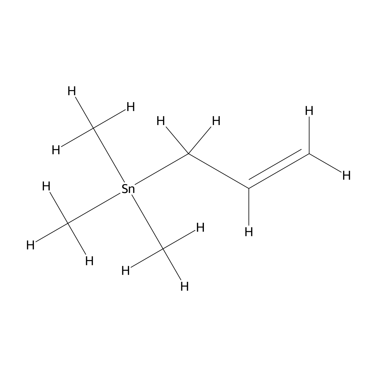 Stannane, trimethyl-2-propenyl- molecular structure, CAS 762-73-2
