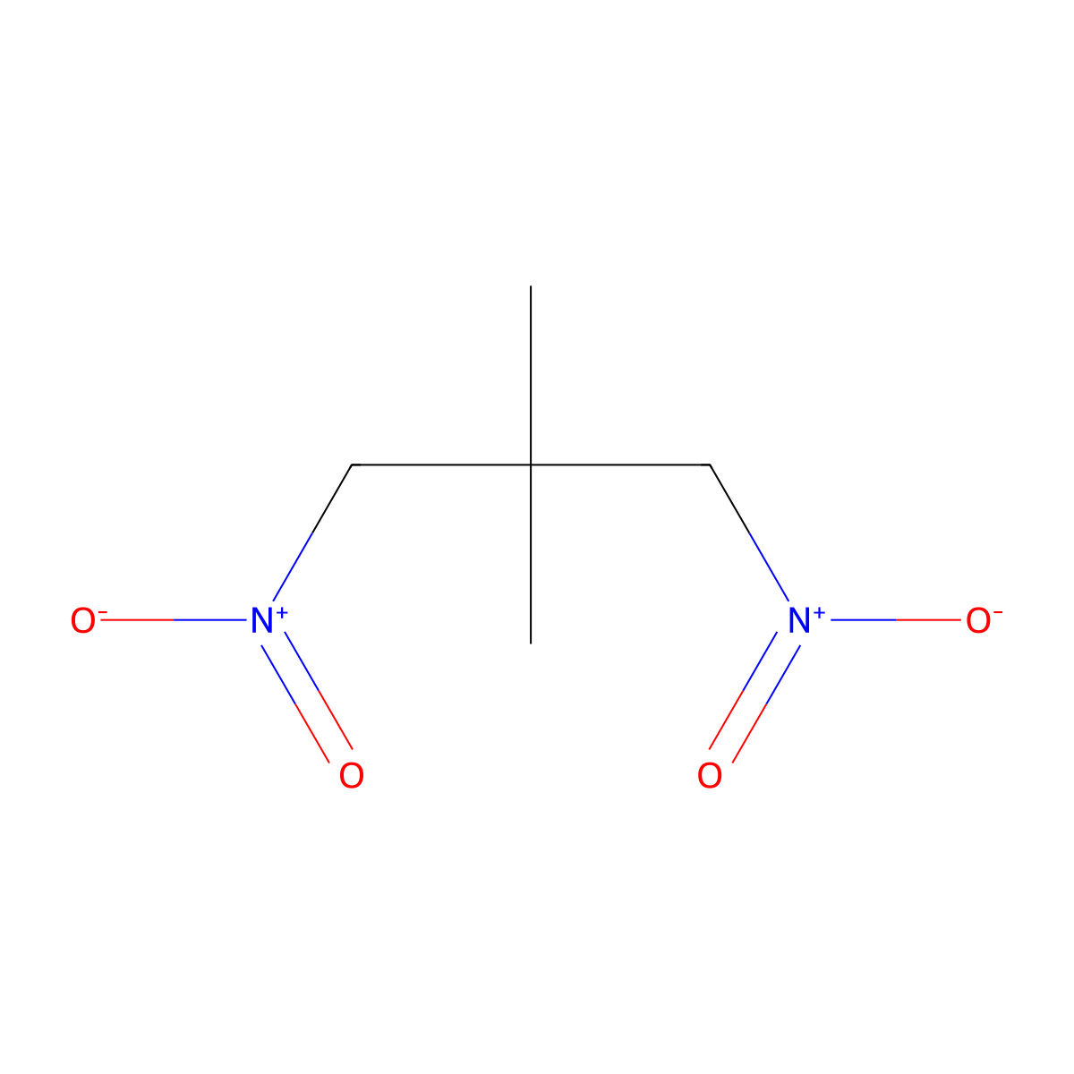 2,2-Dimethyl-1,3-dinitro-propane molecular structure, CAS 762-98-1
