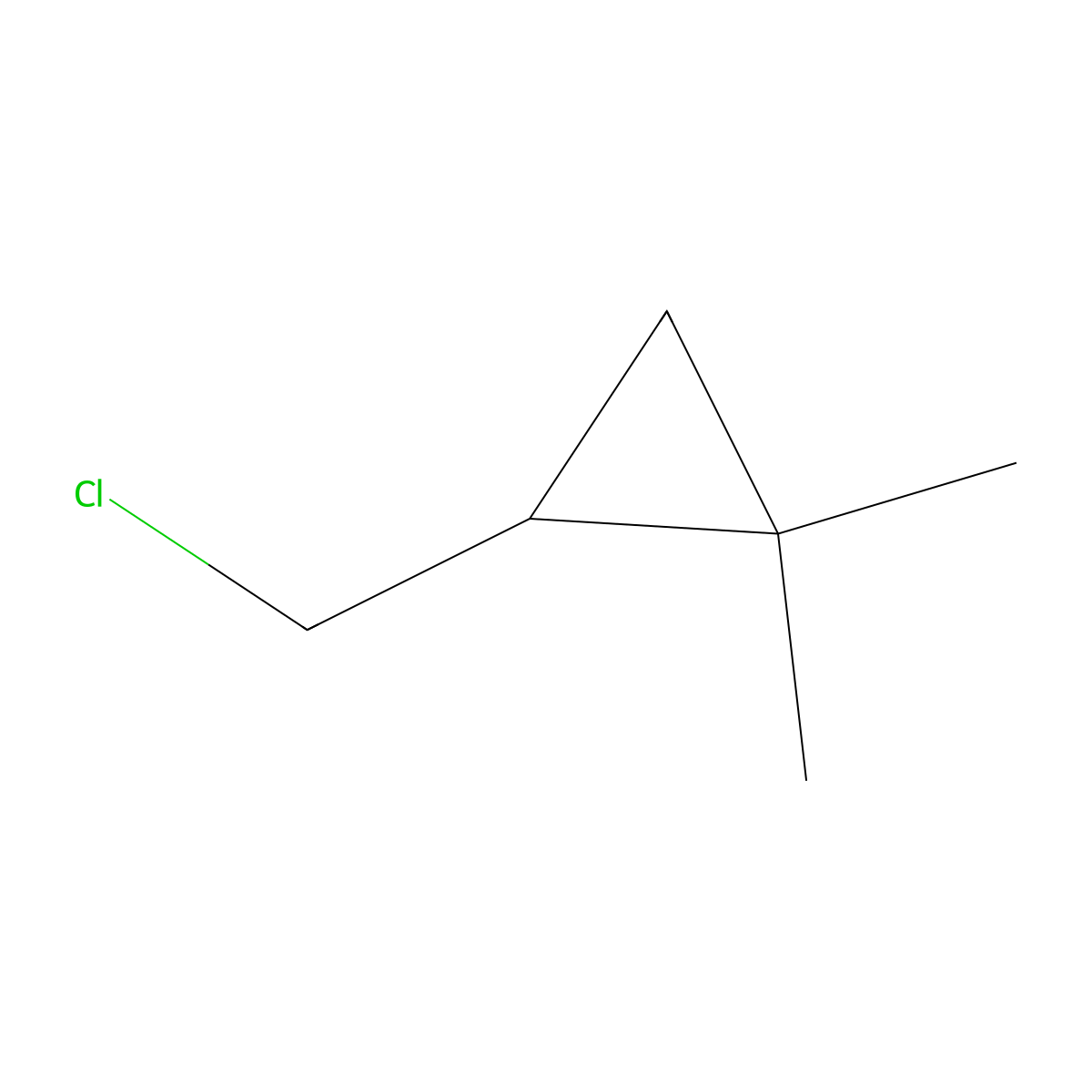 2-(Chloromethyl)-1,1-dimethylcyclopropane molecular structure, CAS 76200-12-9