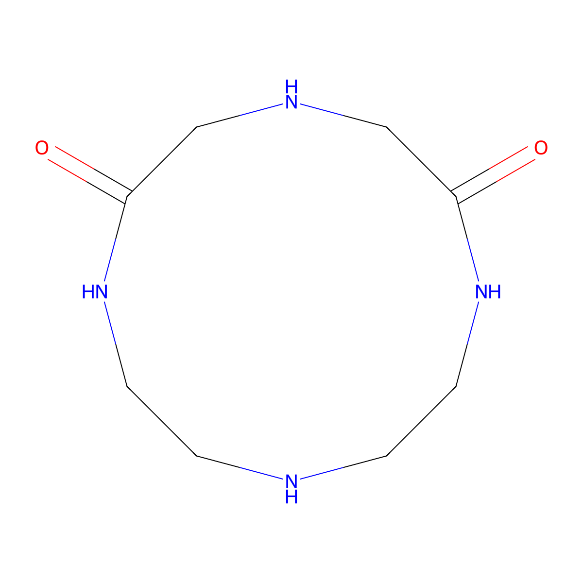 1,4,7,10-Tetraazacyclododecane-2,6-dione molecular structure, CAS 76201-27-9
