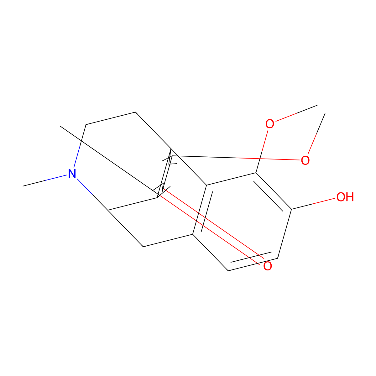 (1R,9S)-4-Hydroxy-3,13-dimethoxy-17-methyl-17-azatetracyclo[7.5.3.01,10.02,7]heptadeca-2(7),3,5,10,13-pentaen-12-one molecular structure, CAS 76202-24-9