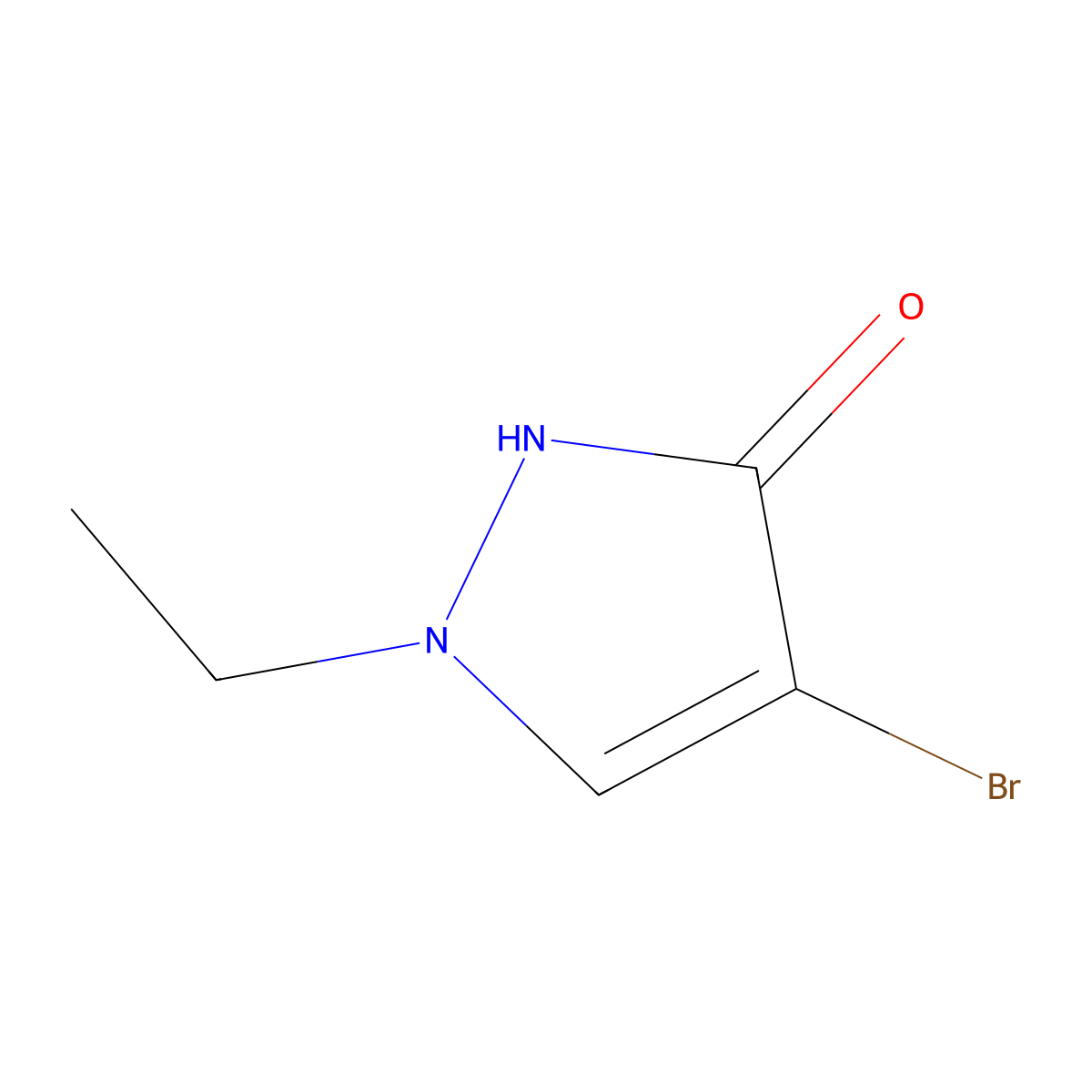 4-bromo-1-ethyl-1H-pyrazol-3-ol molecular structure, CAS 76205-07-7