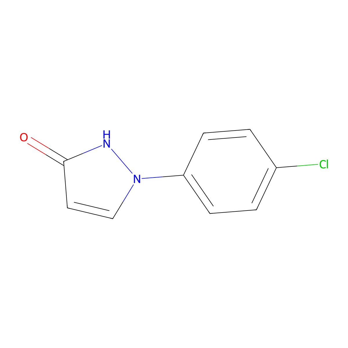 1-(4-Chlorophenyl)-1,2-dihydro-3H-pyrazol-3-one molecular structure, CAS 76205-19-1