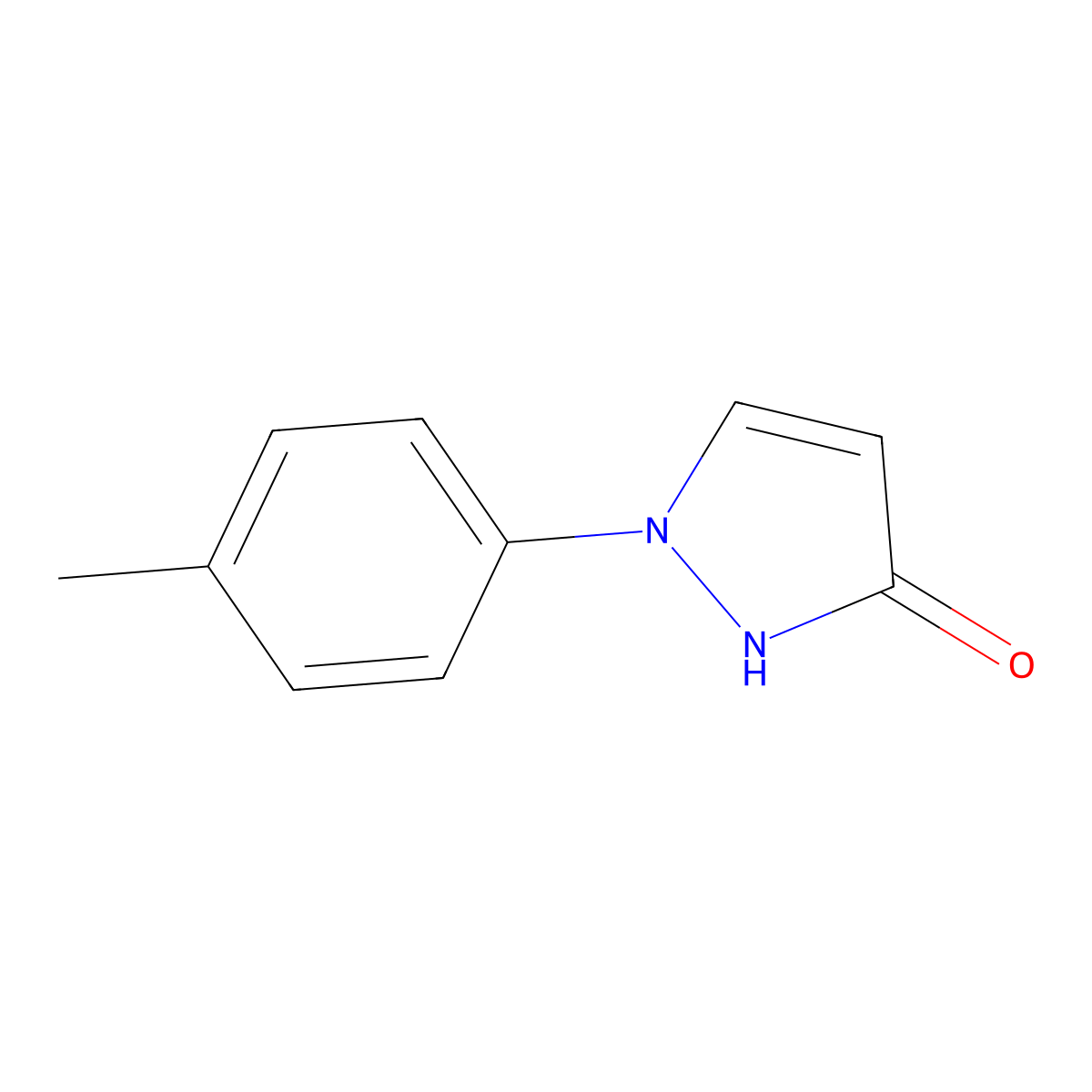3-Hydroxy-1-(4-methylphenyl)-1H-pyrazole molecular structure, CAS 76205-21-5