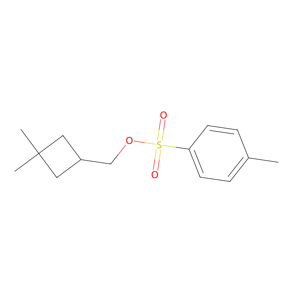 (3,3-Dimethylcyclobutyl)methyl 4-methylbenzene-1-sulfonate molecular structure, CAS 76207-24-4