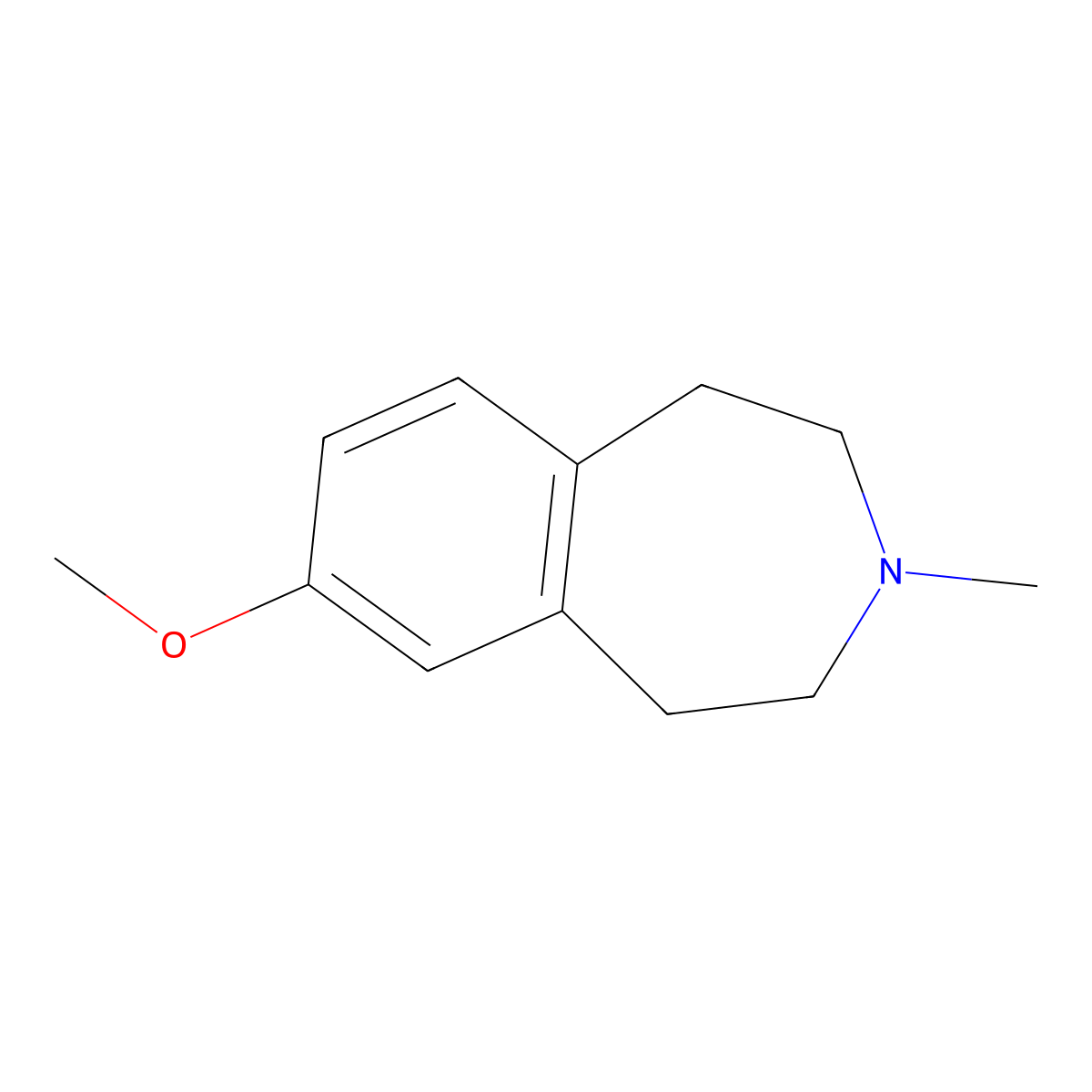 7-Methoxy-3-methyl-2,3,4,5-tetrahydro-1H-benzo[d]azepine molecular structure, CAS 76208-70-3