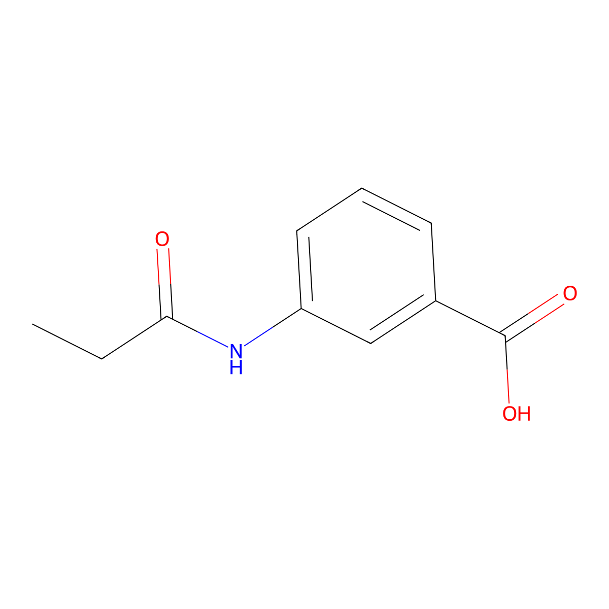 3-(propanoylamino)benzoic Acid molecular structure, CAS 76208-99-6