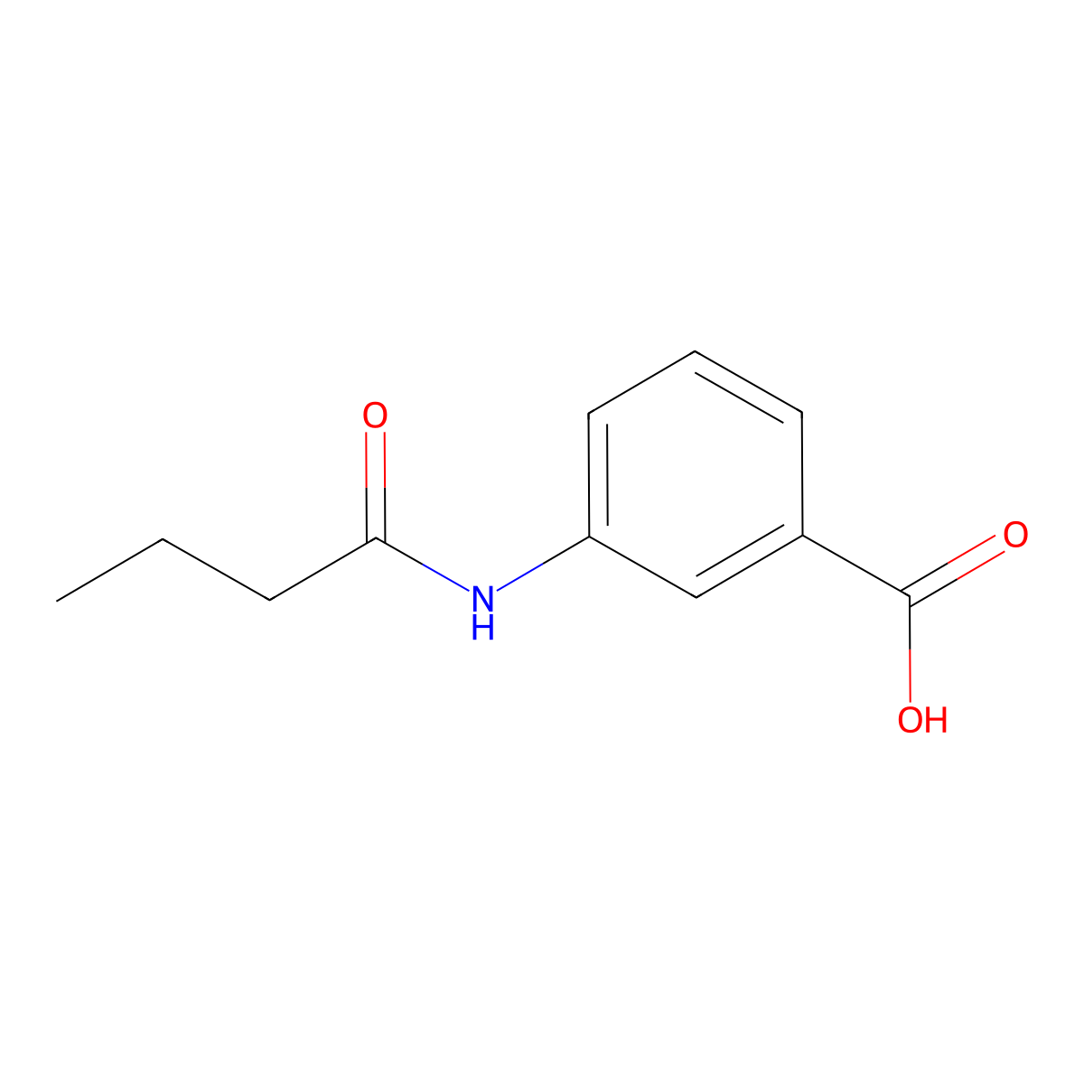 3-(Butyrylamino)benzoic acid molecular structure, CAS 76209-00-2