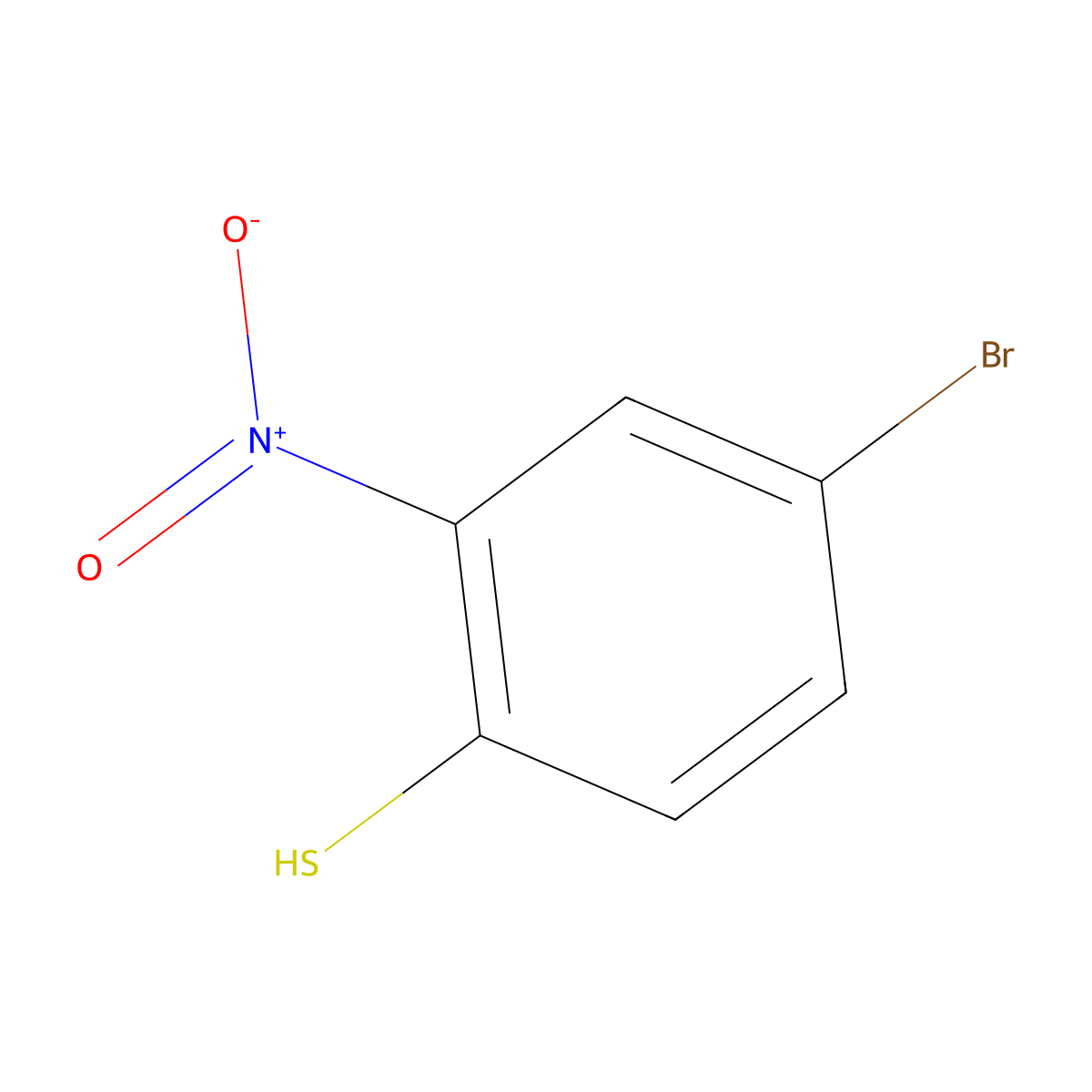 4-Bromo-2-nitrobenzene-1-thiol molecular structure, CAS 76209-02-4