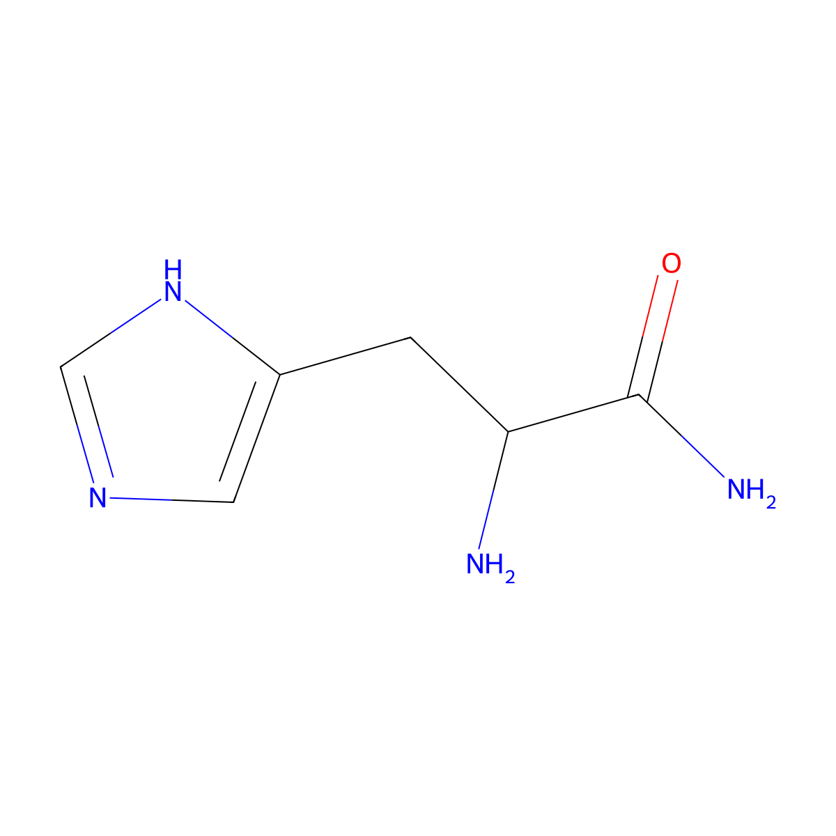 L-Histidinamide molecular structure, CAS 7621-14-9
