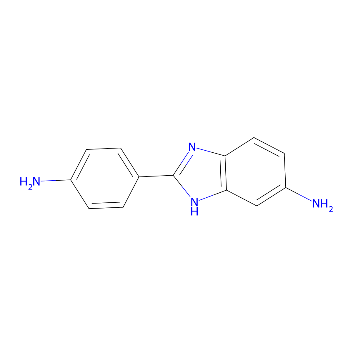 1H-Benzimidazol-6-amine, 2-(4-aminophenyl)- molecular structure, CAS 7621-86-5