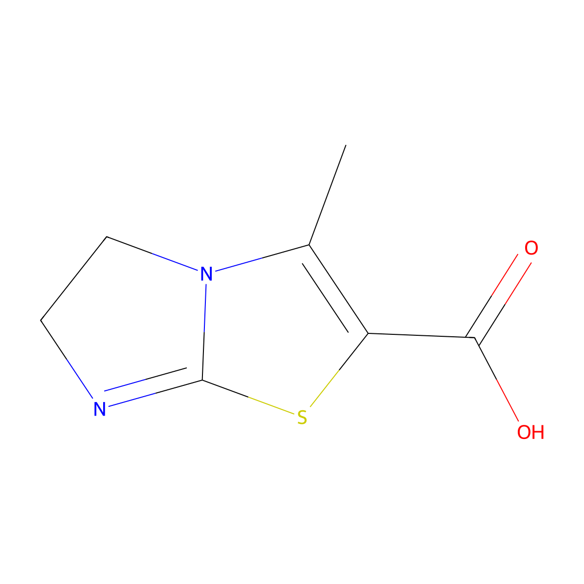 3-Methyl-5,6-dihydro-imidazo[2,1-b]thiazole-2-carboxylic acid molecular structure, CAS 762178-13-2