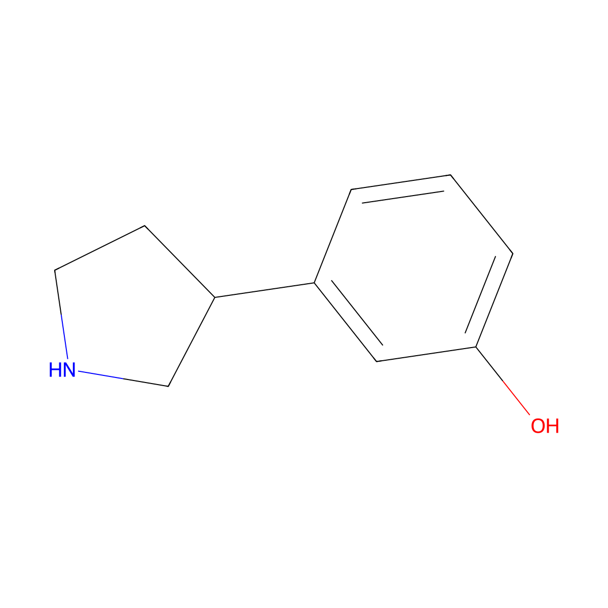 3-(Pyrrolidin-3-yl)phenol molecular structure, CAS 762179-28-2