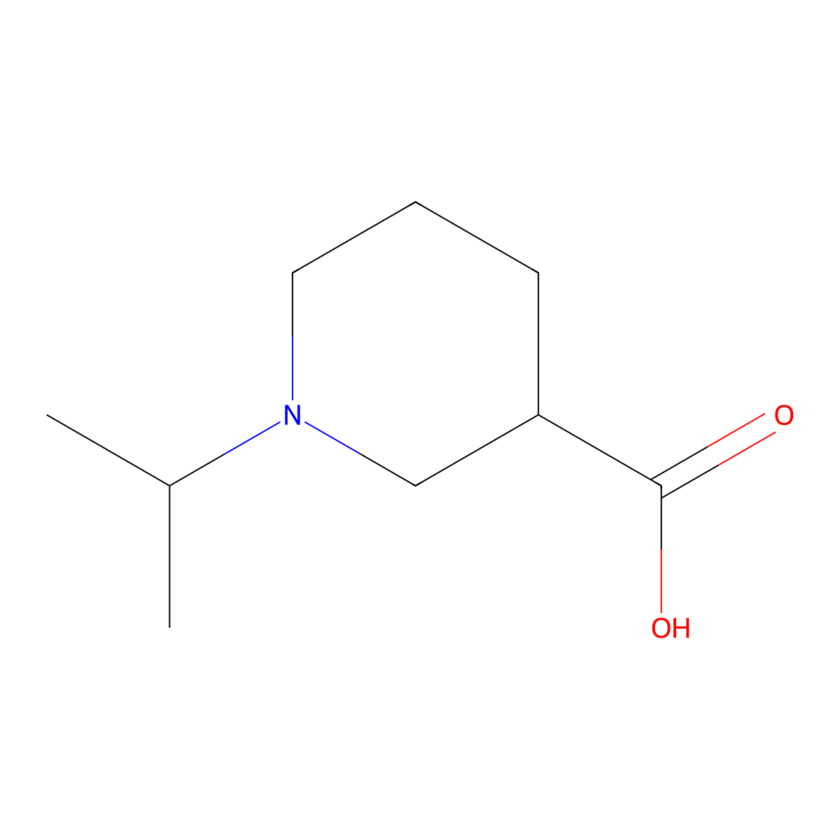 1-Isopropylpiperidine-3-carboxylic acid molecular structure, CAS 762180-94-9