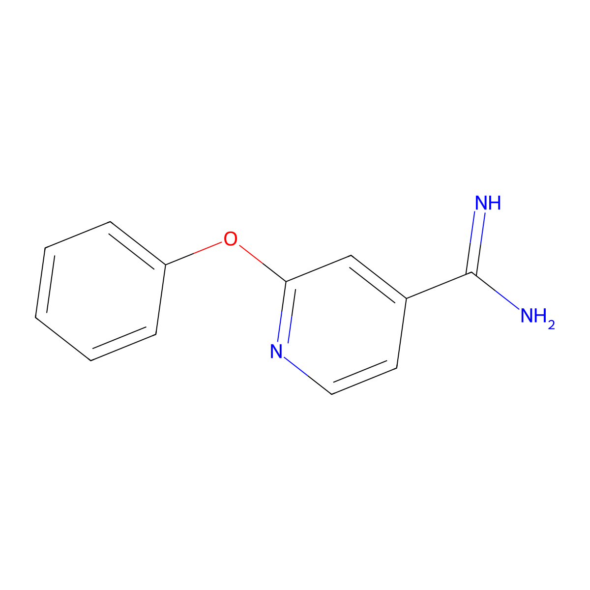 2-Phenoxypyridine-4-carboximidamide molecular structure, CAS 762193-84-0