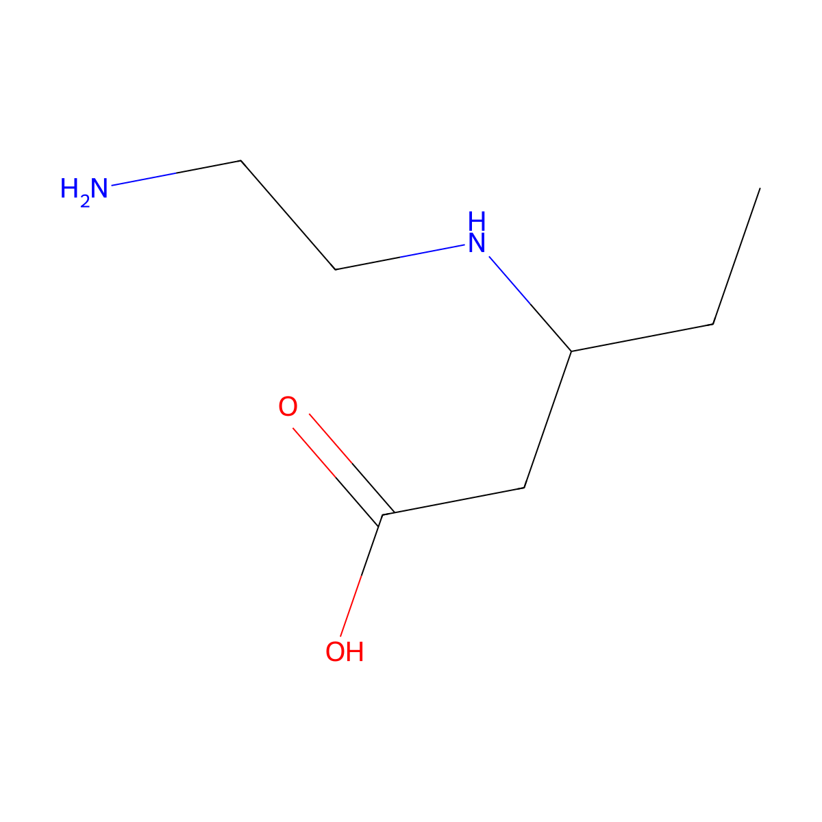 3-[(2-Aminoethyl)amino]-pentanoic acid molecular structure, CAS 762219-81-8