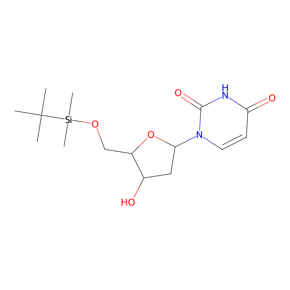 5'-O-TBDMS-dU molecular structure, CAS 76223-04-6