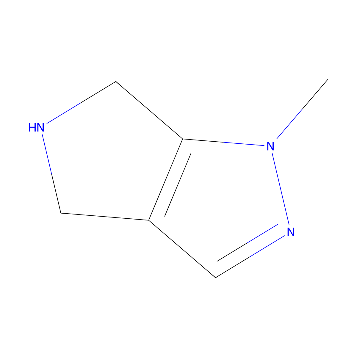 1-Methyl-1,4,5,6-tetrahydropyrrolo[3,4-c]pyrazole molecular structure, CAS 762233-62-5