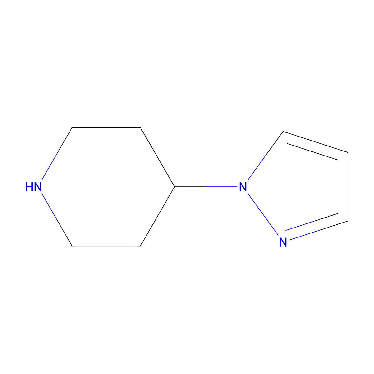 4-(1H-Pyrazol-1-yl)piperidine molecular structure, CAS 762240-09-5