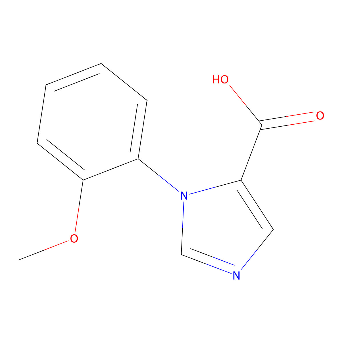 1-(2-Methoxyphenyl)-1H-imidazole-5-carboxylic acid molecular structure, CAS 762240-23-3