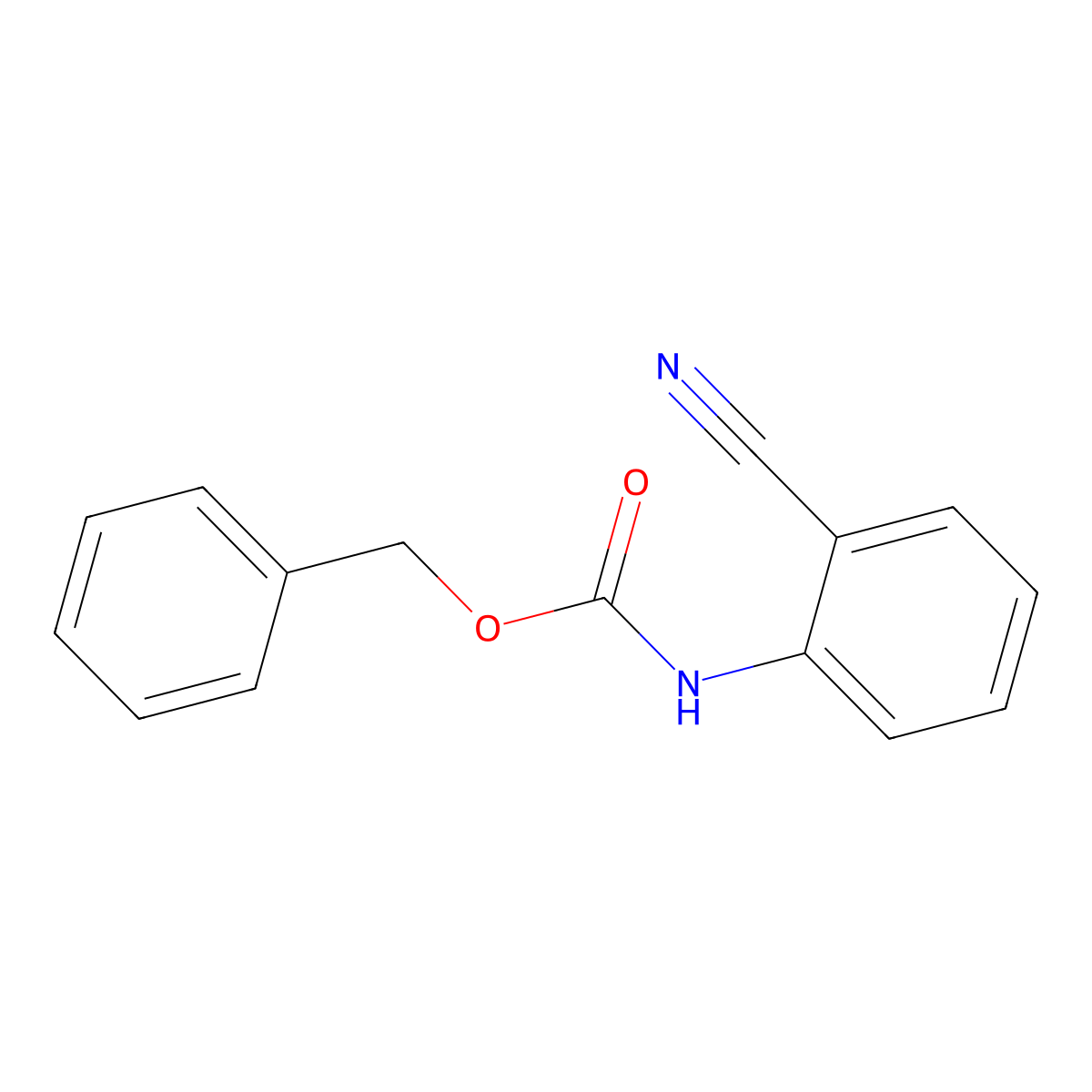 Benzyl N-(2-cyanophenyl)carbamate molecular structure, CAS 762241-90-7