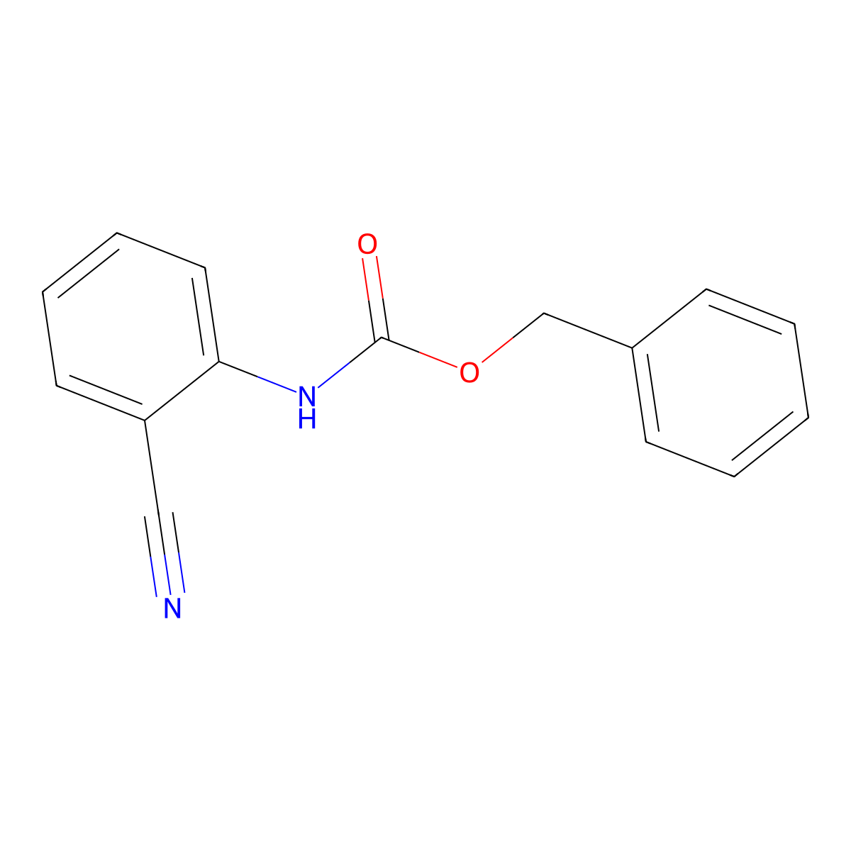 Benzyl N-(2-cyanophenyl)carbamate molecular structure, CAS 762241-90-7