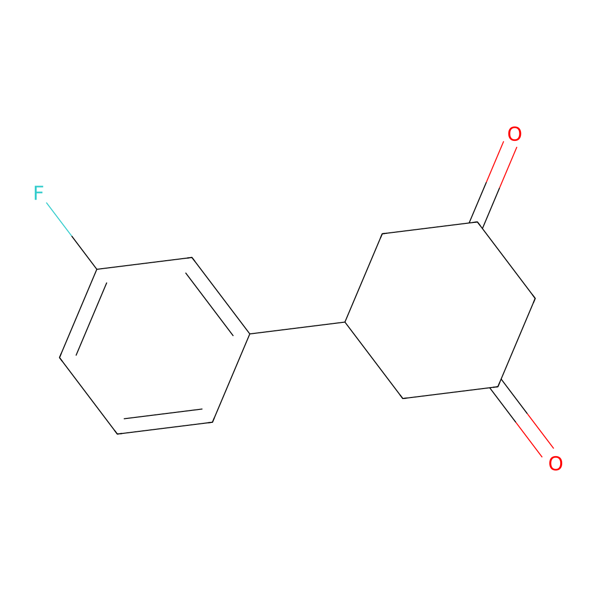 5-(3-Fluorophenyl)cyclohexane-1,3-dione molecular structure, CAS 762243-25-4