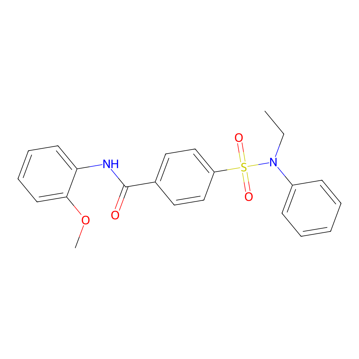 4-[ethyl(phenyl)sulfamoyl]-N-(2-methoxyphenyl)benzamide molecular structure, CAS 762250-45-3