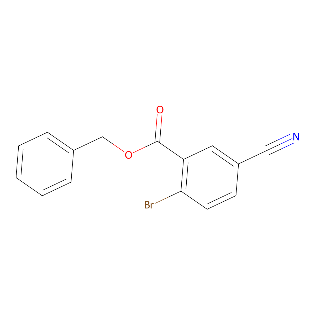Benzyl 2-bromo-5-cyanobenzoate molecular structure, CAS 762254-26-2