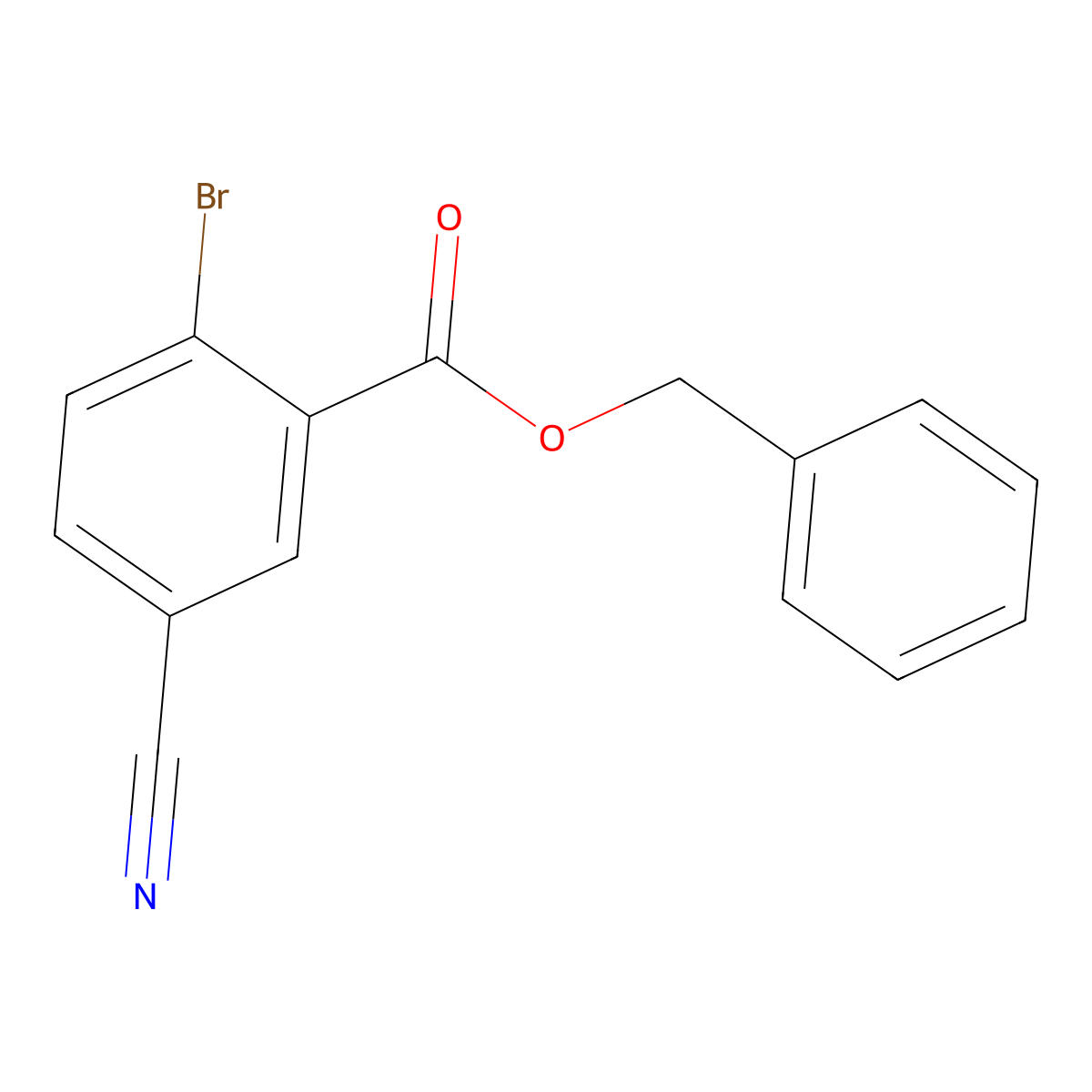 Benzyl 2-bromo-5-cyanobenzoate molecular structure, CAS 762254-26-2