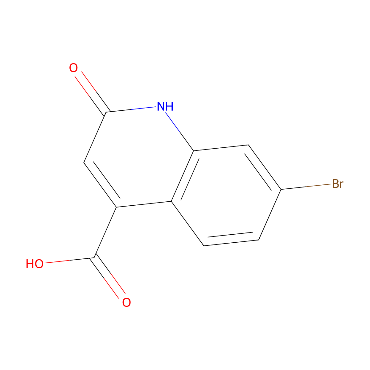 7-Bromo-2-oxo-1,2-dihydroquinoline-4-carboxylic acid molecular structure, CAS 762260-63-9