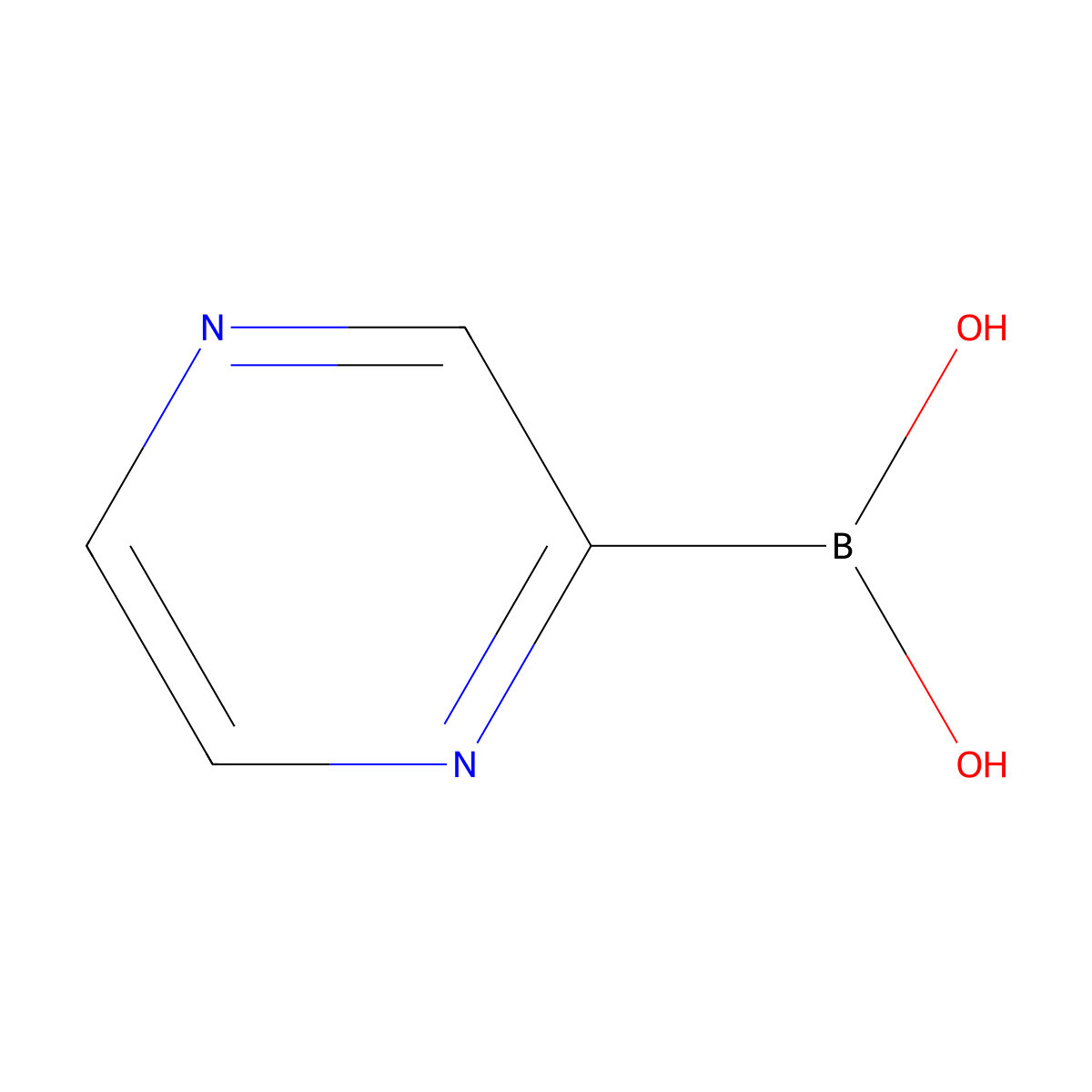Pyrazin-2-ylboronic acid molecular structure, CAS 762263-64-9