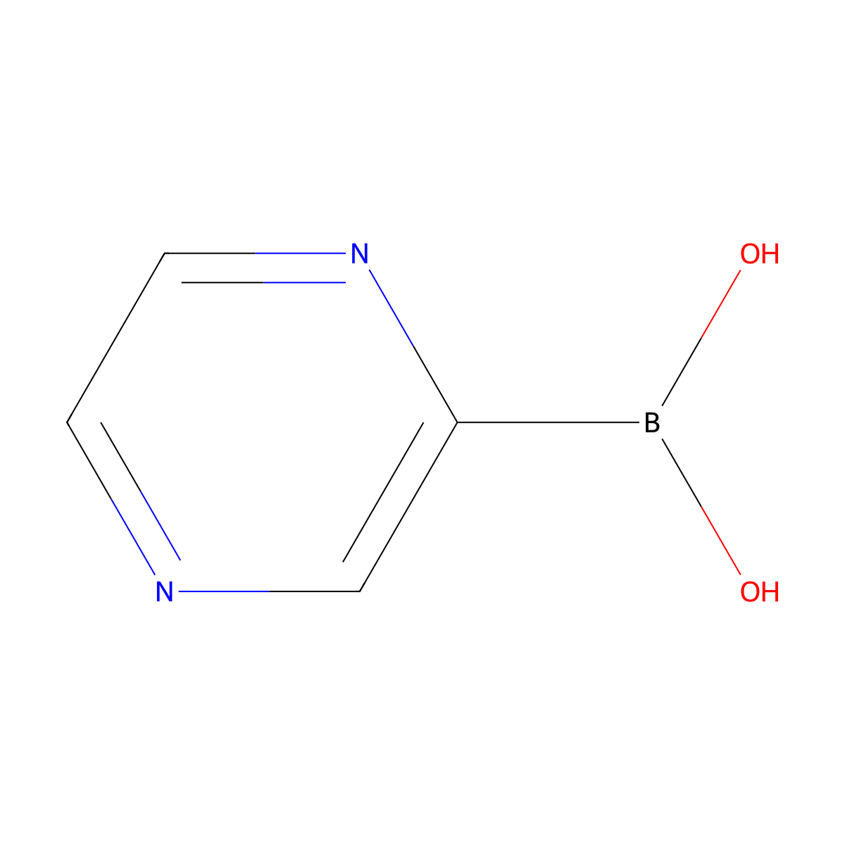 Pyrazin-2-ylboronic acid molecular structure, CAS 762263-64-9