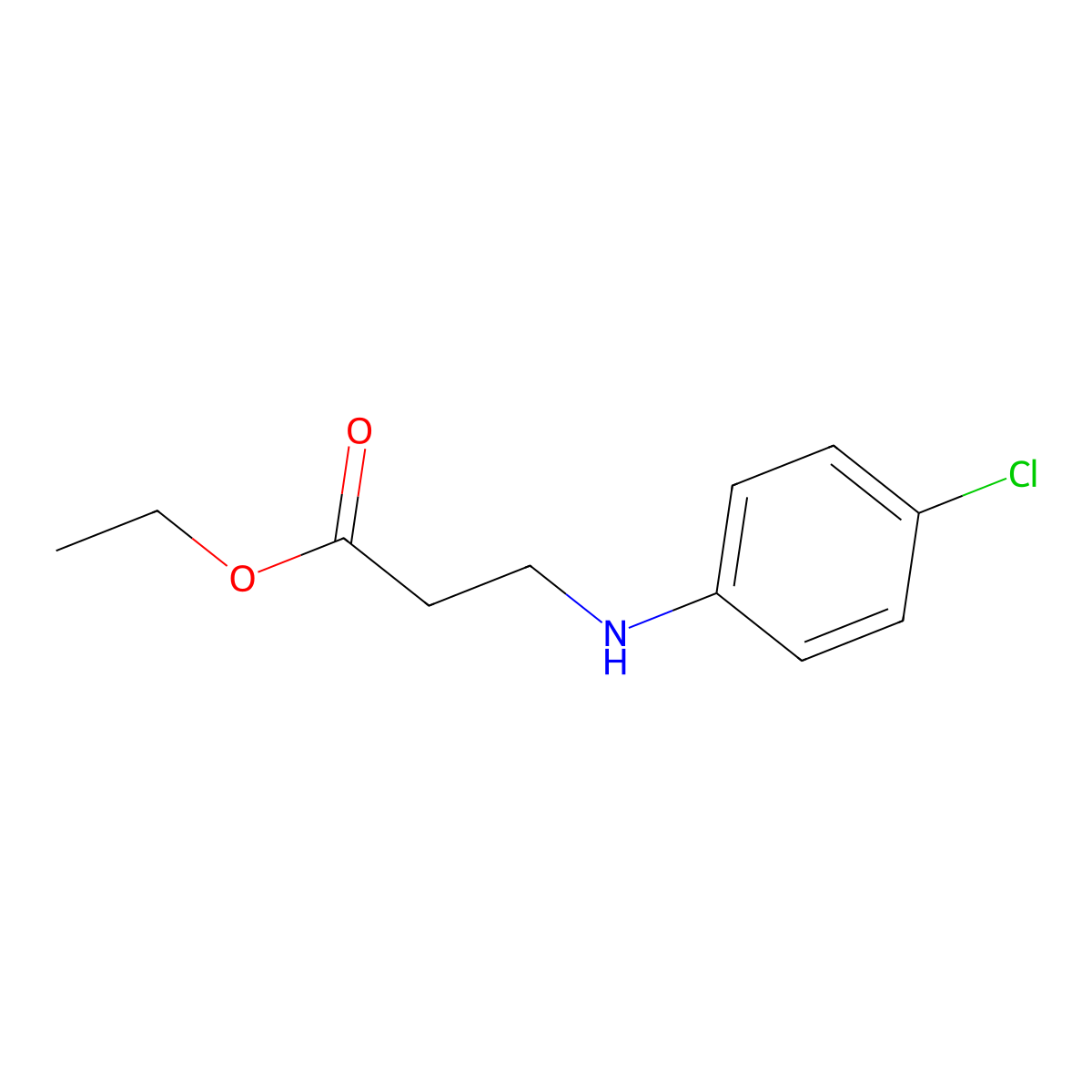 Ethyl 3-(4-chloroanilino)propanoate molecular structure, CAS 76227-93-5