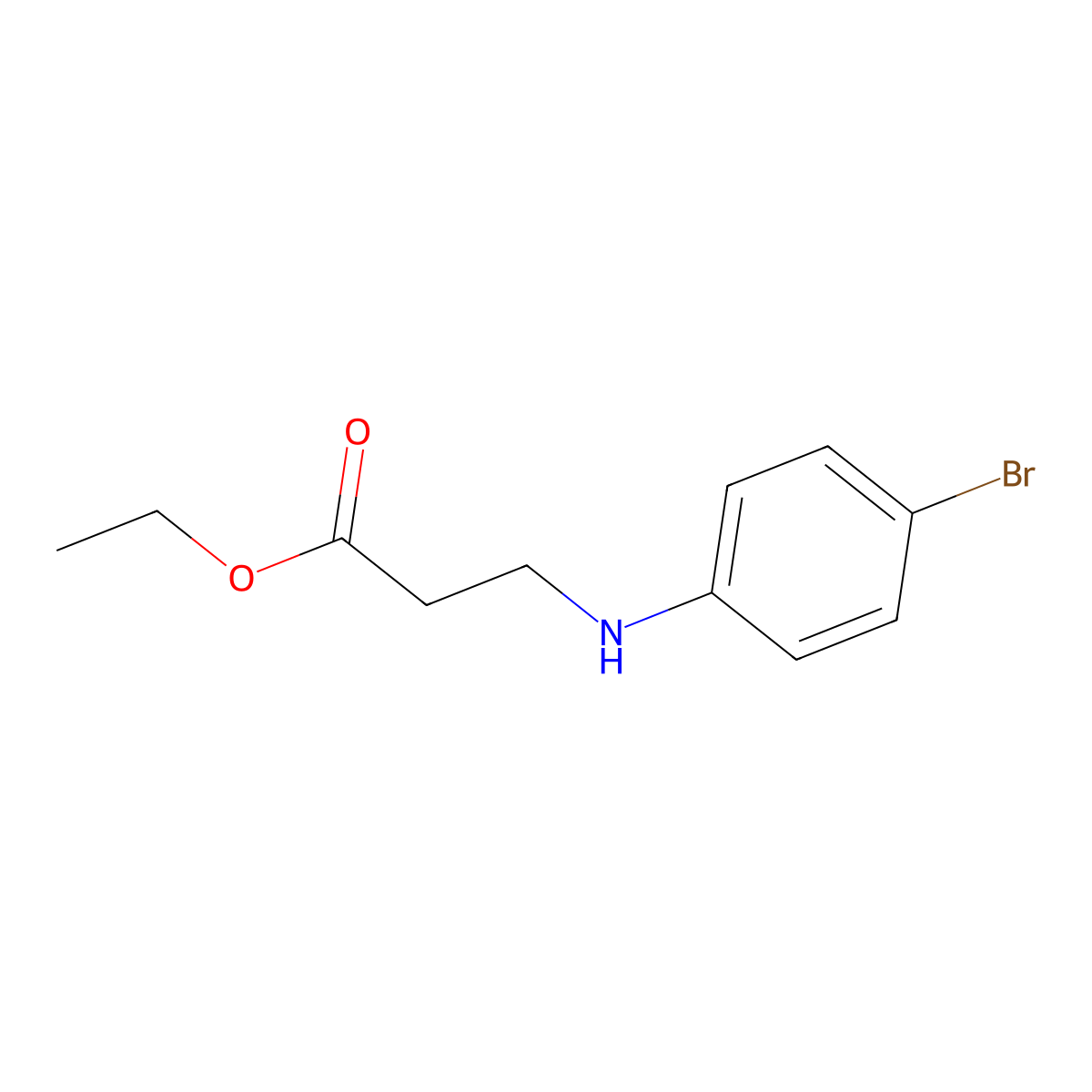 Ethyl 3-[(4-bromophenyl)amino]propanoate molecular structure, CAS 76227-94-6