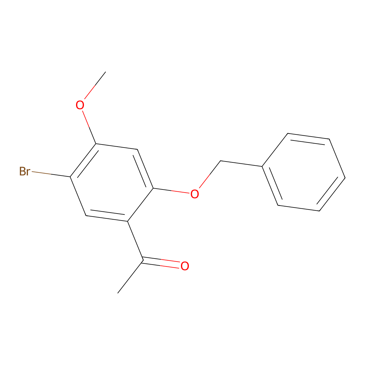 1-(2-(Benzyloxy)-5-bromo-4-methoxyphenyl)ethanone molecular structure, CAS 762275-94-5