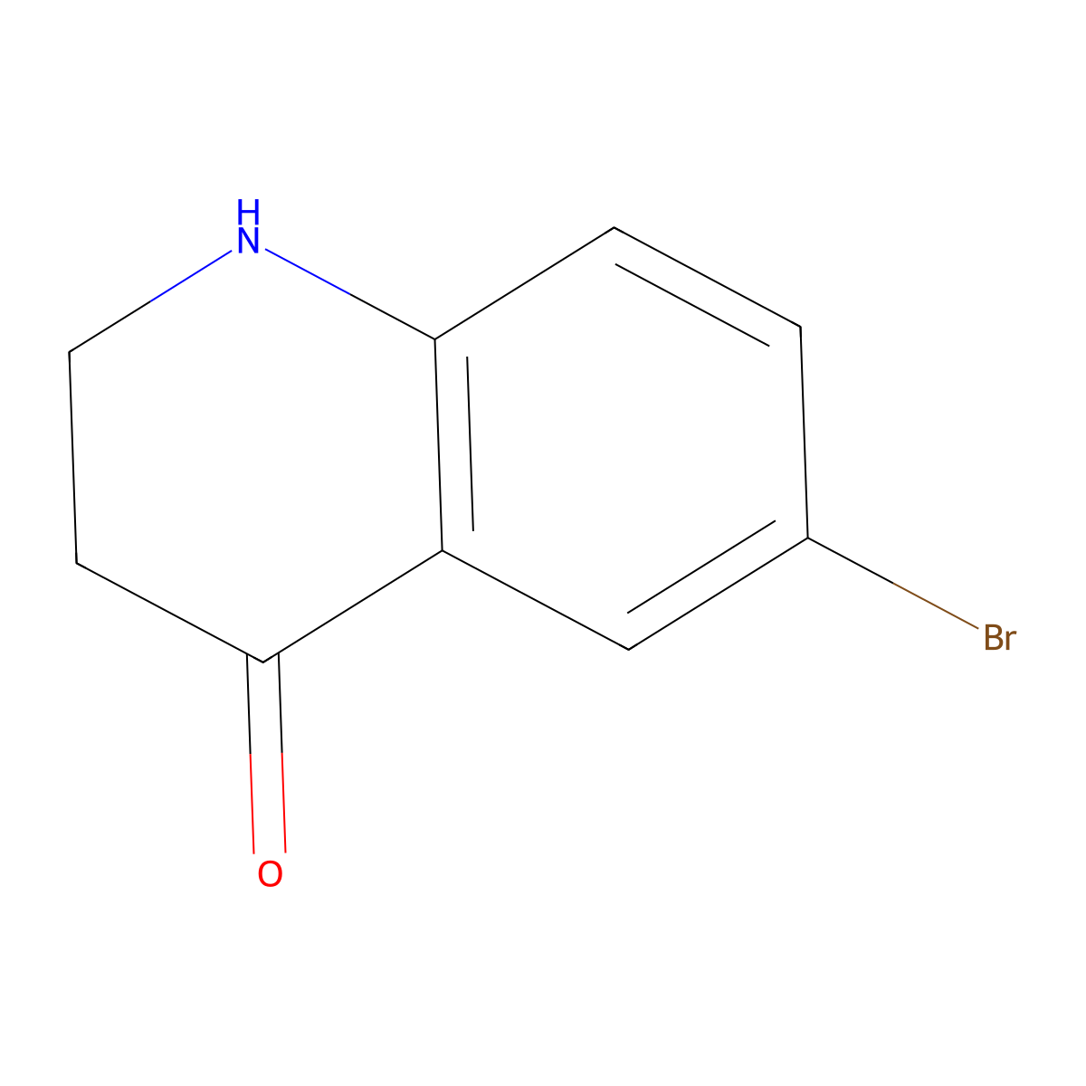6-Bromo-1,2,3,4-tetrahydroquinolin-4-one molecular structure, CAS 76228-06-3