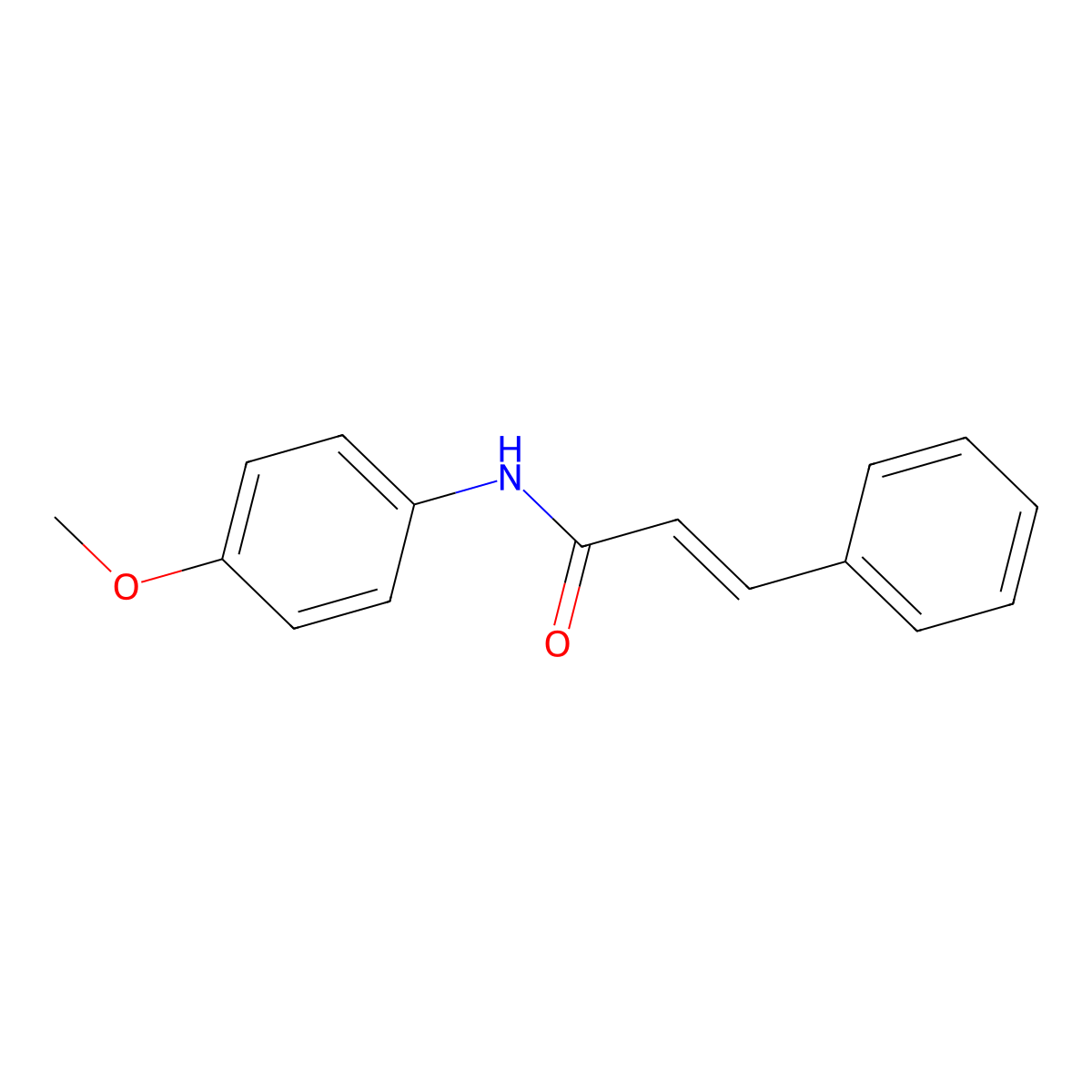 N-(Cinnamoyl)-4-methoxyaniline molecular structure, CAS 76228-15-4