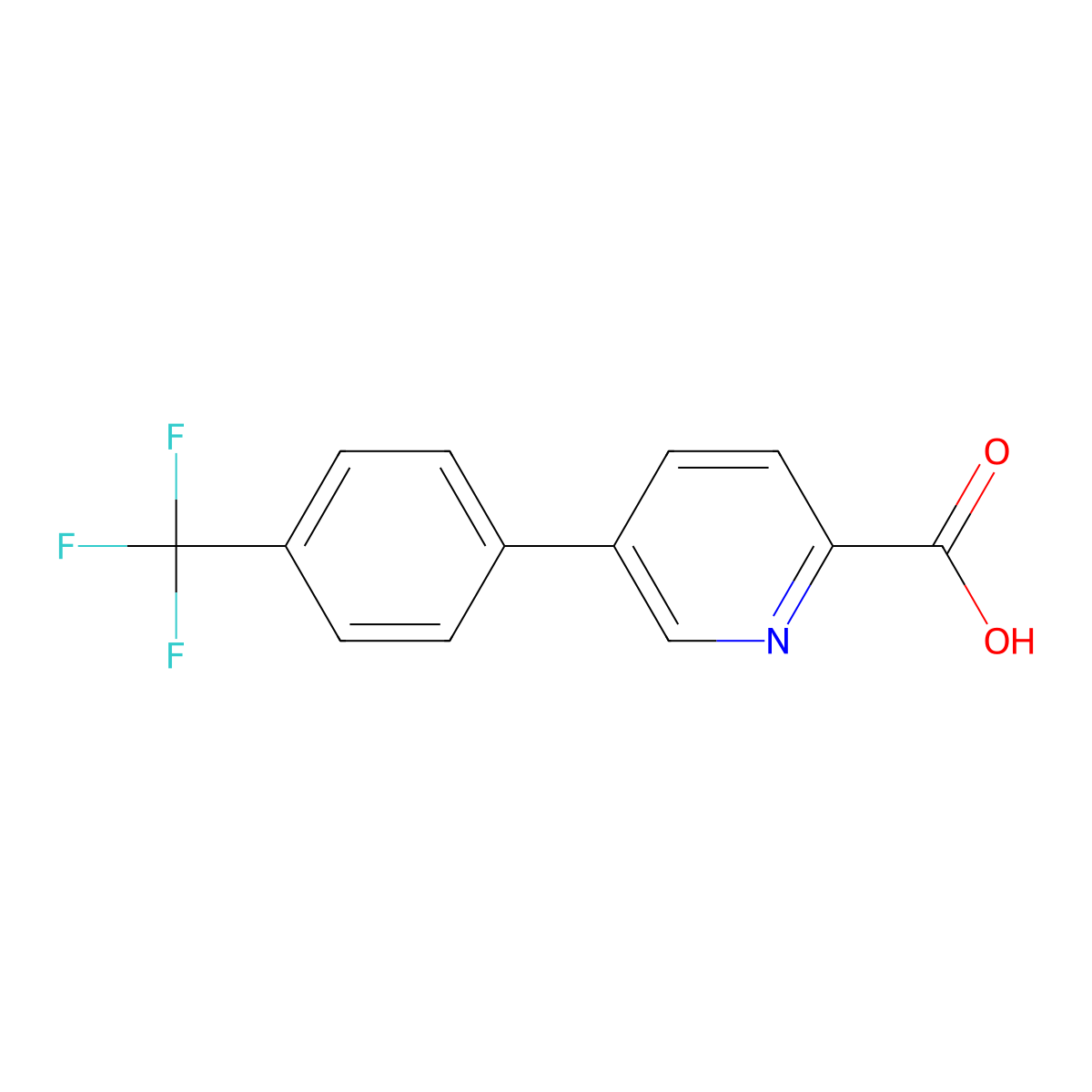 5-[4-(Trifluoromethyl)phenyl]pyridine-2-carboxylic acid molecular structure, CAS 762287-48-9