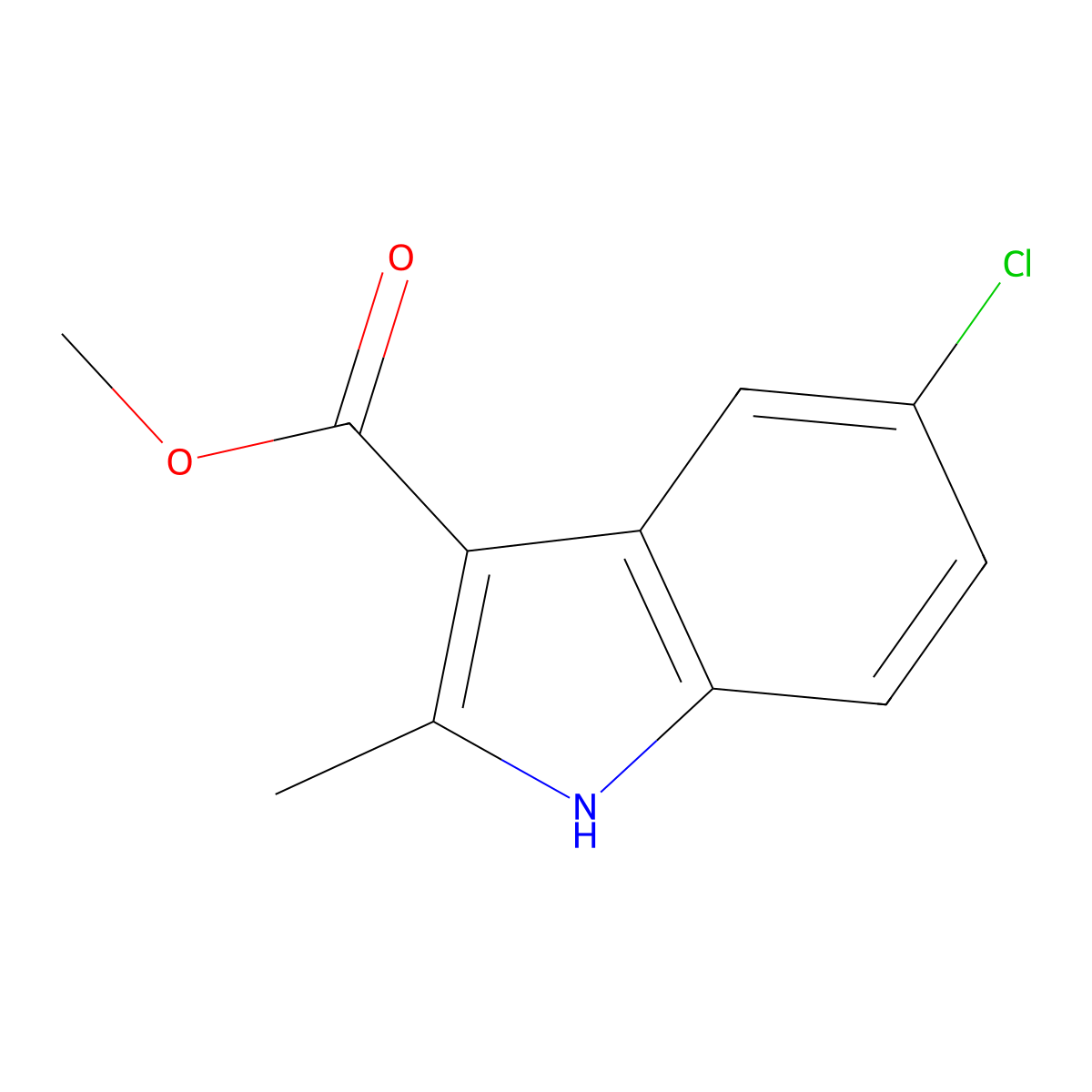 Methyl 5-chloro-2-methyl-1h-indole-3-carboxylate molecular structure, CAS 762288-06-2