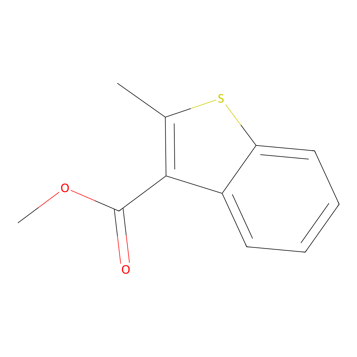 Methyl 2-methylbenzothiophene-3-carboxylate molecular structure, CAS 762288-24-4