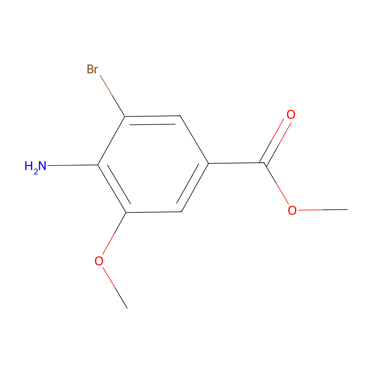 Methyl 4-amino-3-bromo-5-methoxybenzoate molecular structure, CAS 762292-57-9