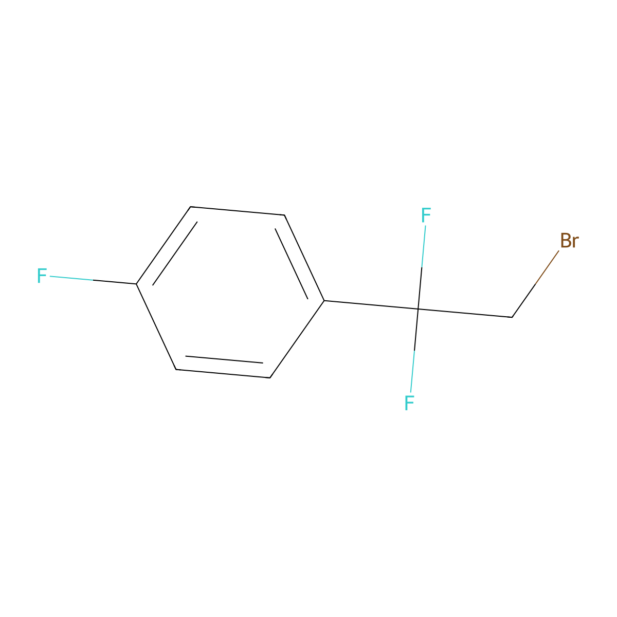 1-(2-Bromo-1,1-difluoroethyl)-4-fluorobenzene molecular structure, CAS 762292-69-3