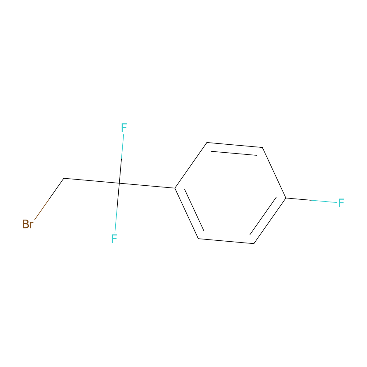 1-(2-Bromo-1,1-difluoroethyl)-4-fluorobenzene molecular structure, CAS 762292-69-3